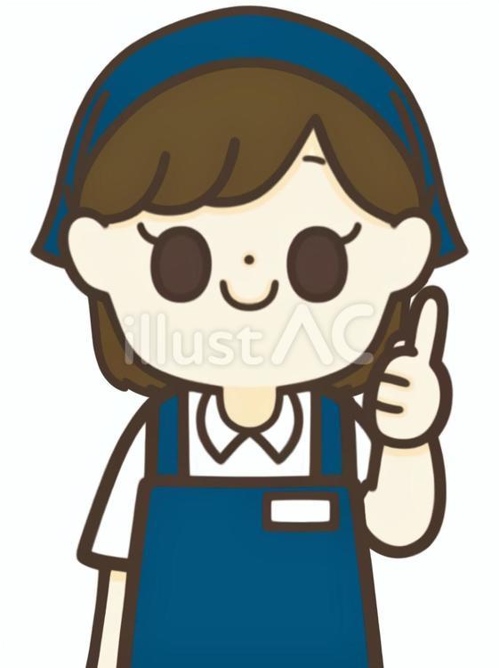 注意、説明をする女性店員 女性,店員,スタッフのイラスト素材