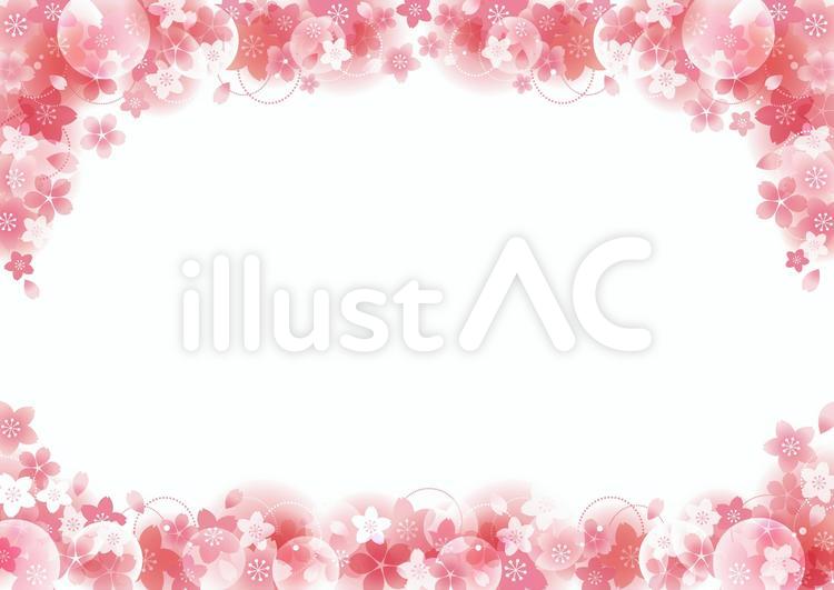 桜の素材_フレーム2 桜,春,フレームのイラスト素材
