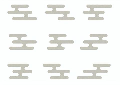 Illustration, japanese style, cloud, silver, 