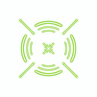 サイバー照準 黄緑 ターゲット,狙撃,丸,照準,スナイパー,ロックオン,素材,射撃,銃撃,銃のイラスト素材