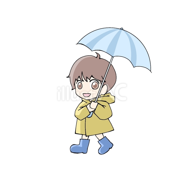 傘と男の子 傘,梅雨,男の子のイラスト素材
