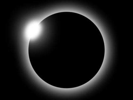 皆既日食　ダイヤモンドリング 皆既日食,ダイヤモンドリング,天文現象,太陽,月,コロナ,宇宙,天体,黒,光のイラスト素材