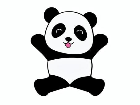 Illustration, panda, be pleased, yay, 