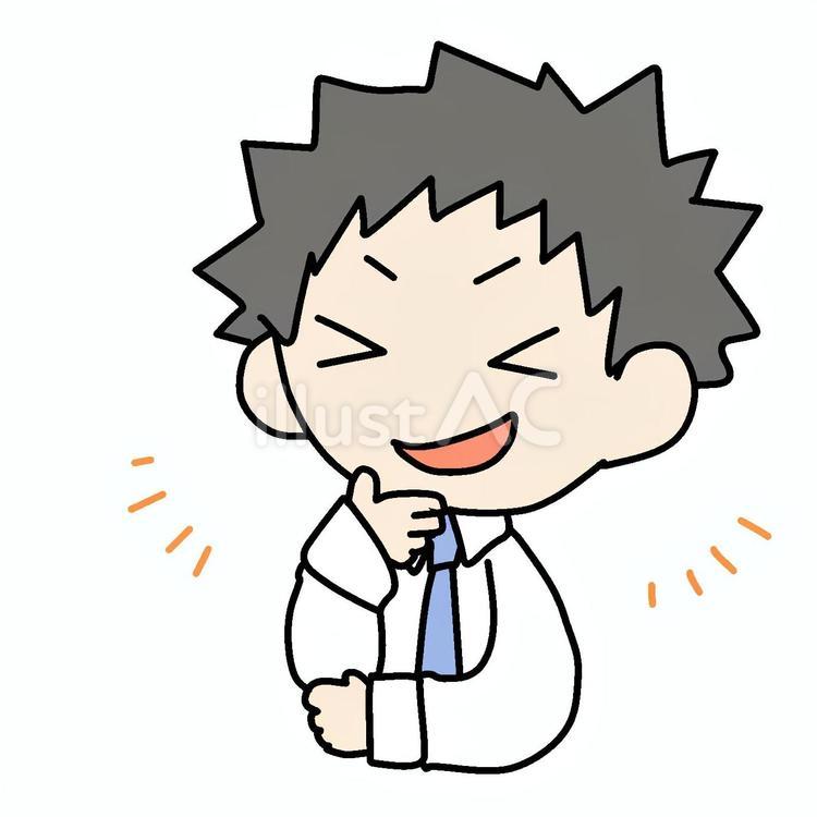 ほくそ笑む男性 男性,ほくそ笑む,企むのイラスト素材