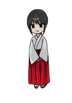 shrine maiden, a shrine maiden, girl, female, JPG and PNG