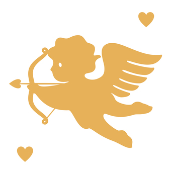 キューピッド キューピット,キューピッド,アイコン,モチーフ,天使,飛ぶ,弓矢,子ども,羽,シンプルのイラスト素材