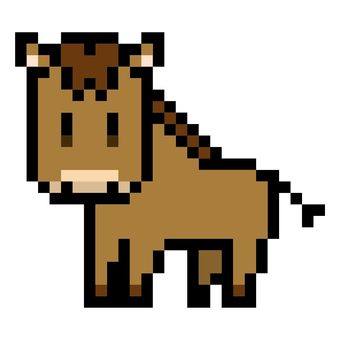 Illustration, horse, dot picture, animal, 