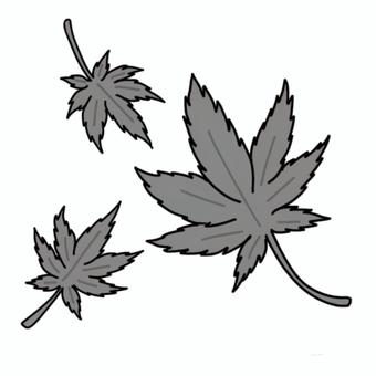もみじ（白黒） もみじ,紅葉,秋,かえで,木,樹木,植物,葉っぱ,木の葉,枯葉のイラスト素材