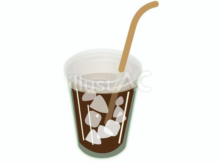 冷たいテイクアウトアイスコーヒー アイスコーヒー,テイクアウト,ブラックのイラスト素材