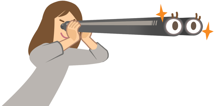 先見性のある女性 先見性,将来性,将来,先見の明,先読み,予見,洞察力,見通す,卓見,見越すのイラスト素材