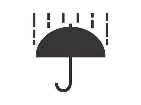 シンプルな雨のお天気イラスト シンプルな雨のお天気イラスト 天気,雨,傘,アイコン,ベクター,モノクロ,図形,天気予報,シンプル,オシャレのイラスト素材