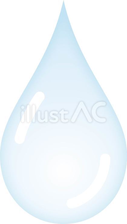 水滴 しずく 薄い色 枠線なし