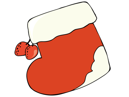 ブーツ いちごショート風 ブーツ,いちご,主線あり,イラスト素材,広告,チラシ,cm,白背景,背景透過,ゆるかわのイラスト素材