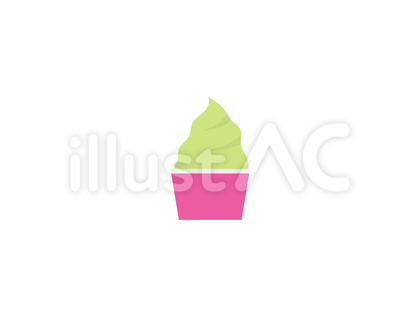 カップソフトクリームアイコンA:抹茶
