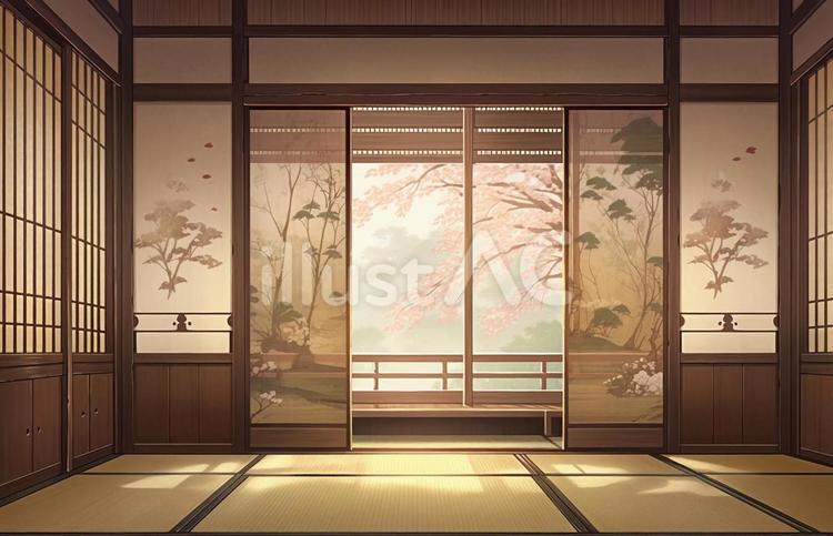 和室 和室,部屋,内装のイラスト素材