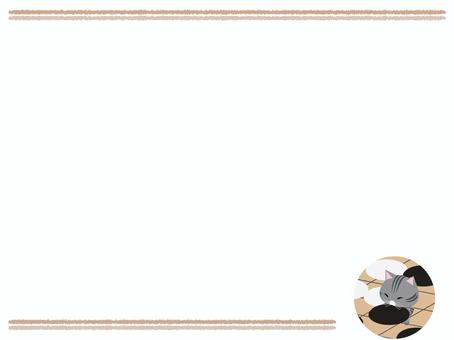 囲碁_猫 囲碁,猫,さばとら,動物,かわいい,ゲーム,フレームのイラスト素材