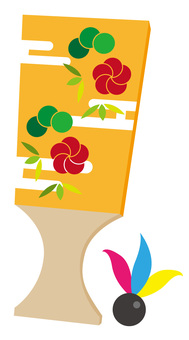 普通に羽子板 羽子板,羽根つき,お正月のイラスト素材