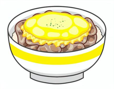 チーズ牛丼 牛丼,牛肉,肉,チーズ,食べ物,料理,ご飯,どんぶり,アイコン,とろとろのイラスト素材