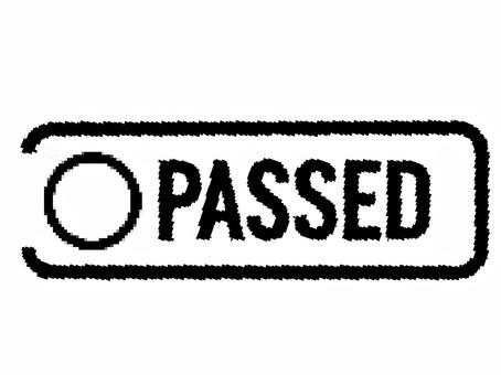 スタンプ風イラスト〜PASS・黒〜