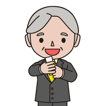 スマホをする人 スマホ,操作,笑顔,楽しい,面白い,休憩,リラックス,男性,スーツ,ビジネスのイラスト素材