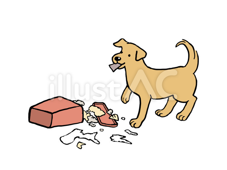 いたずら いたずら,やんちゃ,犬のイラスト素材