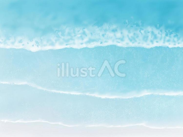 青い海と砂浜 海,砂浜,波打ち際のイラスト素材