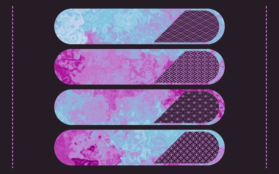 マーブル和柄のビビッドバナーセット バナー,デザイン,エレメント,流体,リキッド,和柄,青海波,毘沙門亀甲,麻の葉,七宝のイラスト素材