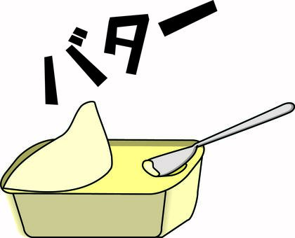バター   バター   バター,塗る,パン,乳製品,朝食,バターナイフ,使う,カタカナ,線画のイラスト素材