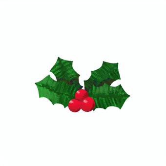 ひいらぎ2 ひいらぎ,実,赤い実,葉っぱ,クリスマス,植物のイラスト素材