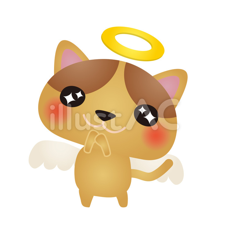 cat138 猫,天使,エンジェルのイラスト素材
