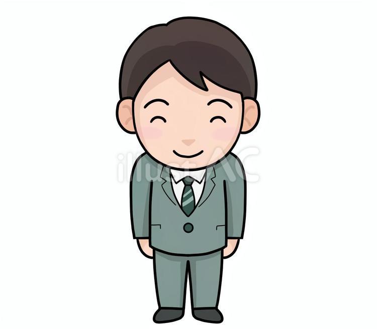 挨拶　はじめまして　男性 挨拶,笑顔,男性のイラスト素材