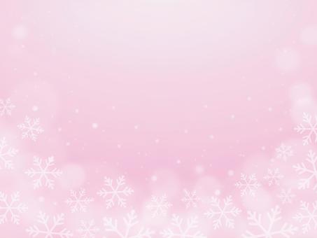 雪の背景、冬のイラスト素材、ピンク 冬,クリスマス,背景,雪,雪の結晶,おしゃれ,デザイン,キラキラ,冬背景,冬イラストのイラスト素材
