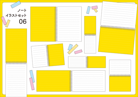 Note illustration 06, note, notepad, loose-leaf, JPG, PNG and AI