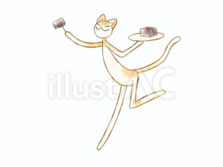 ようかん猫 猫,可愛い,ようかんのイラスト素材