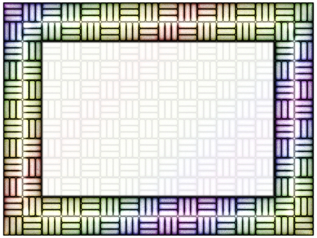 三崩し模様のフレ−ム　白 三崩し模様,フレ−ム,ポストカード,メッセージカード,柄,パターン,和風,和柄,縁起,めでたいのイラスト素材