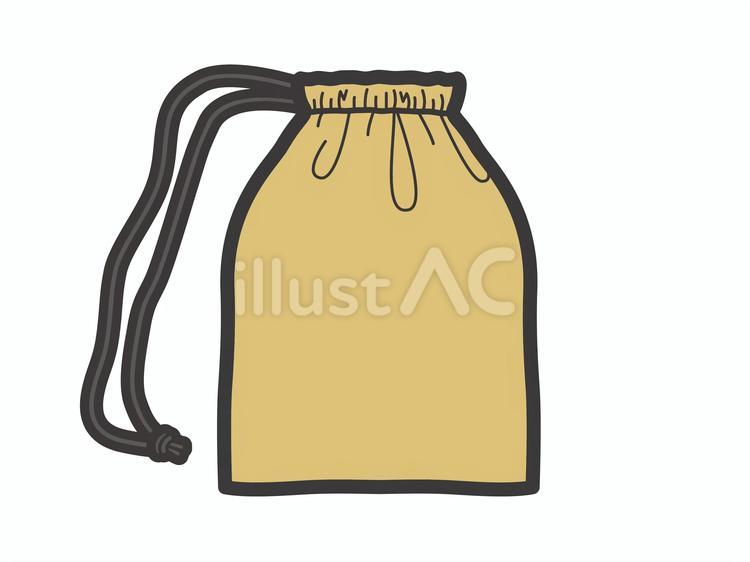 巾着袋（片紐）05 巾着,袋,アイコンのイラスト素材
