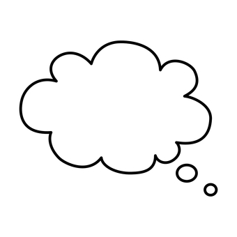 考える吹き出し 吹き出し,漫画,記号,考える,思考,思い,マーク,アイデア,かわいい,デフォルメのイラスト素材