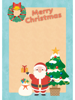 サンタさんとツリーの背景