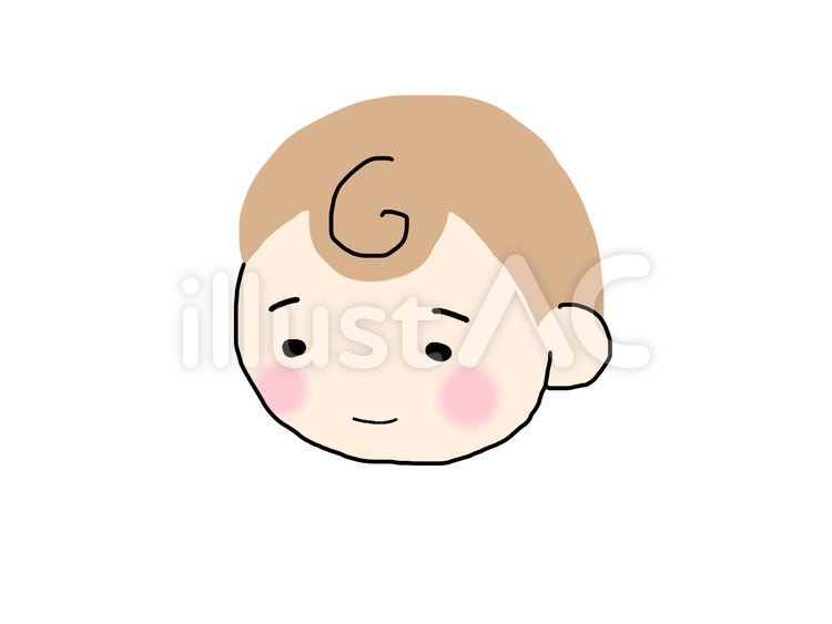 赤ちゃん【普通の顔】 赤ちゃん,乳児,新生児のイラスト素材