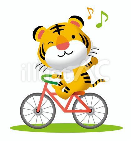 自転車に乗るとラ
