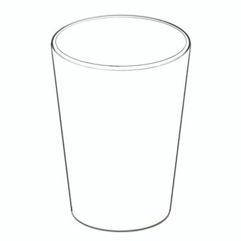 シンプルなコップ コップ,グラス,食器,線画,日用品,ガラス,雑貨のイラスト素材