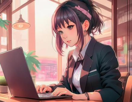 カフェでお仕事