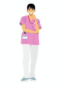 「看護師」女性2 看護師,女性,医療従事者,診療補助,准看護師,訪問看護師,研修医,医療,病院,国家資格のイラスト素材