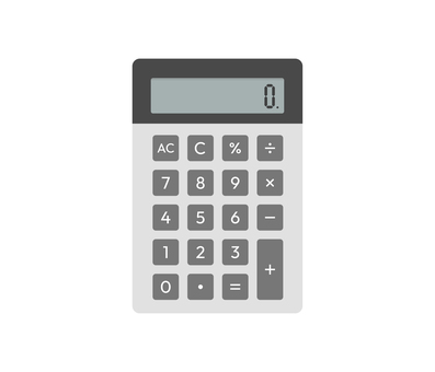 電卓,フラットイラスト シンプル,ベクター,電卓,計算機,数字のイラスト素材
