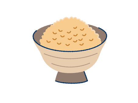 玄米 ご飯,玄米,手描き,米,新米,食事,朝ごはん,夕飯,和食,おいしいのイラスト素材