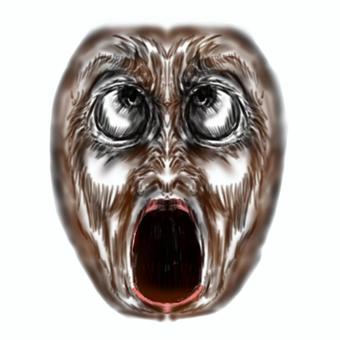 リアルな絶叫絶望顔貼り付け用 絶望,絶叫,ショック,ギャー,ダメージ,限界,オワタ,断末魔,発狂,表情のイラスト素材