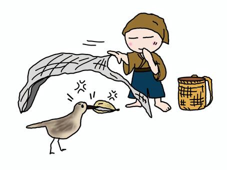 漁夫の利 漁夫の利,争い,利益,得,漁師,漁夫,漁,シギ,蛤,第三者のイラスト素材