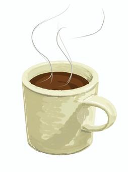 ほっとコーヒー コーヒー,ほっと,ホットコーヒー,ブラック,湯気,ほかほか,あったか,温もり,熱々,モカのイラスト素材