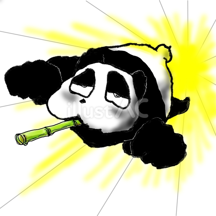 やる気ないけどとりあえず出撃したパンダ パンダ,出撃,やる気ないのイラスト素材