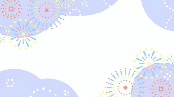 花火の背景 花火,花火大会,打ち上げ花火,夏祭り,夏,背景,フレーム,枠,夏休み,おしゃれのイラスト素材